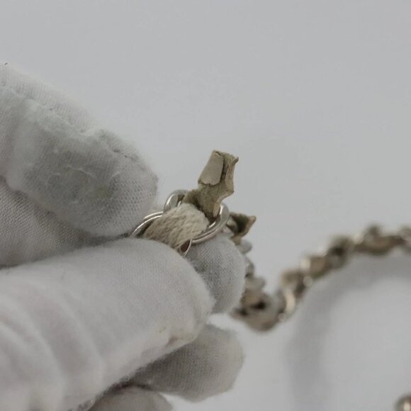 CHANEL Chain Shoulder Bag pile White CC Auth EC613 - Picture 9 of 16